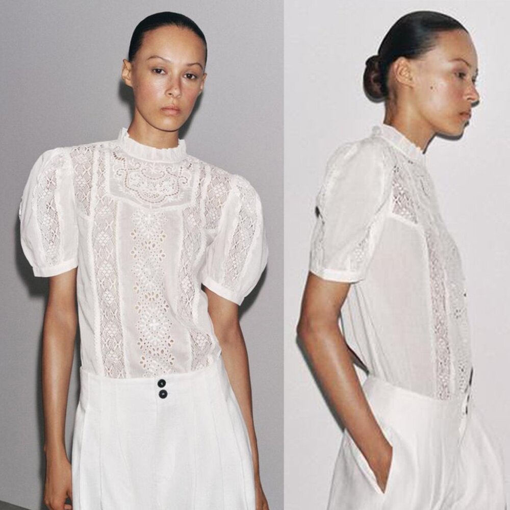 NEW ZARA romantic shirt 6895